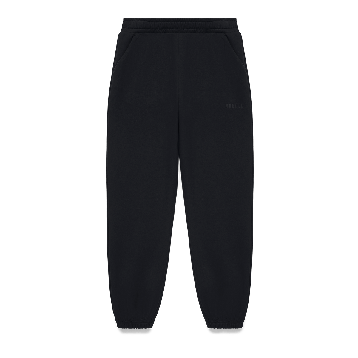 Women's Black NOBULL Elements Jogger Flat Lay Angle.