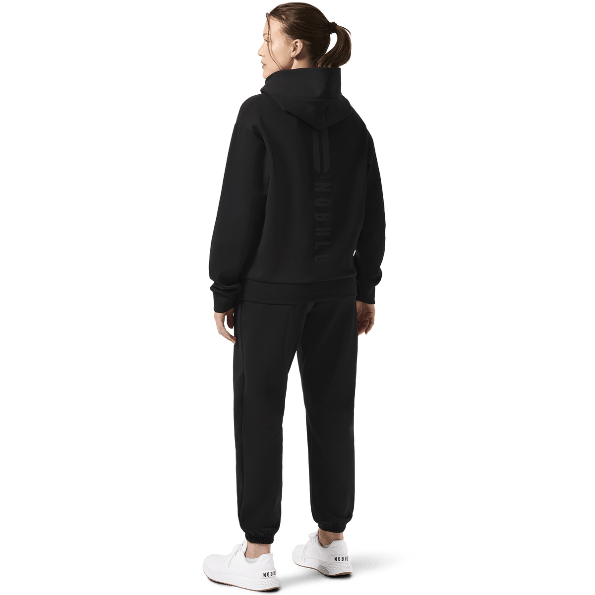 Women's Black NOBULL Elements Jogger Back Full Body Angle.