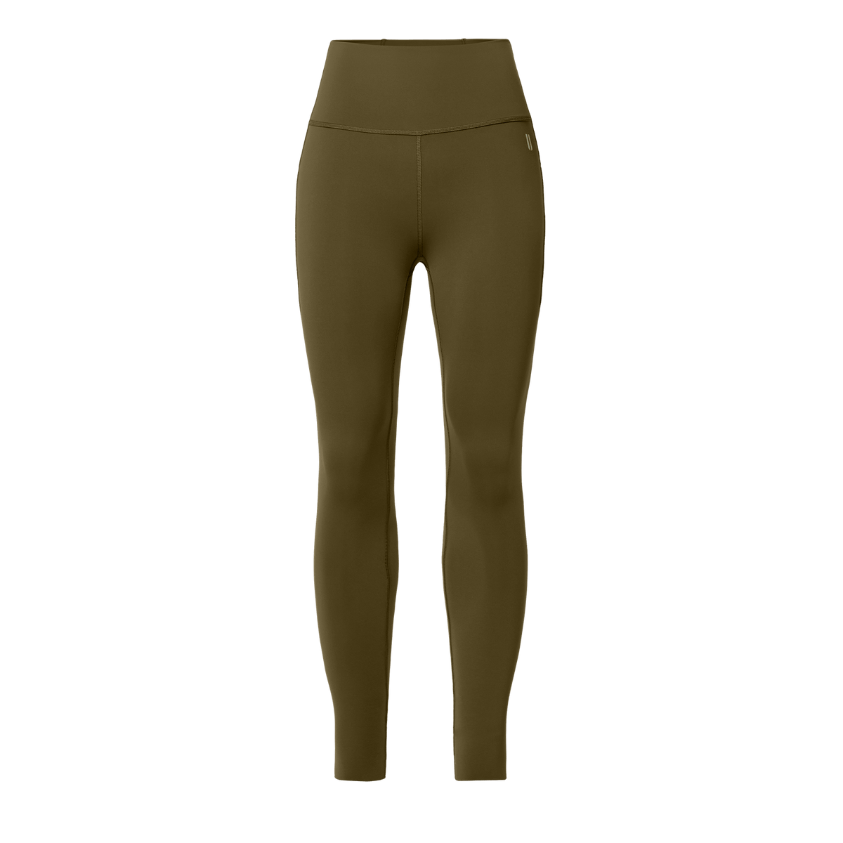 Women's Tactical Green High-Rise Drive Pocket Tight 28" Front Silhouette Angle.