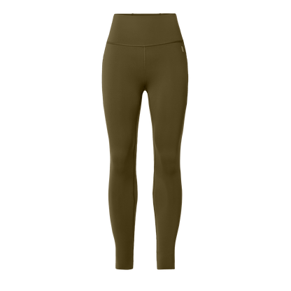 Women's Tactical Green High-Rise Drive Pocket Tight 28" Front Silhouette Angle.