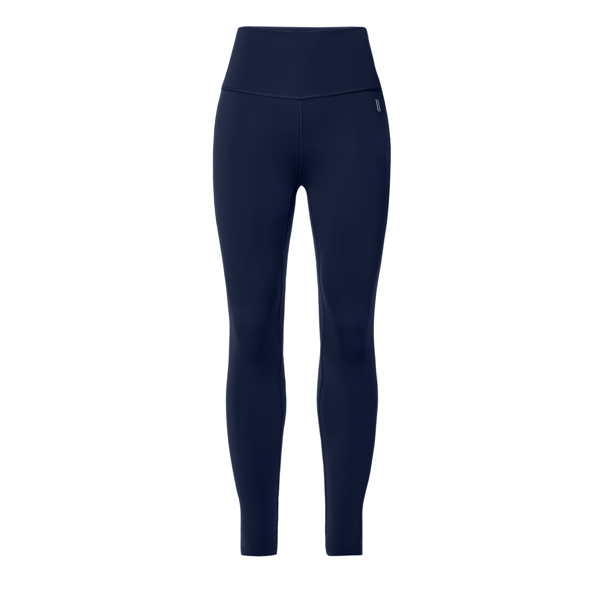 Women's Night Navy High-Rise Drive Pocket Tight 28" Front Silhouette Angle.