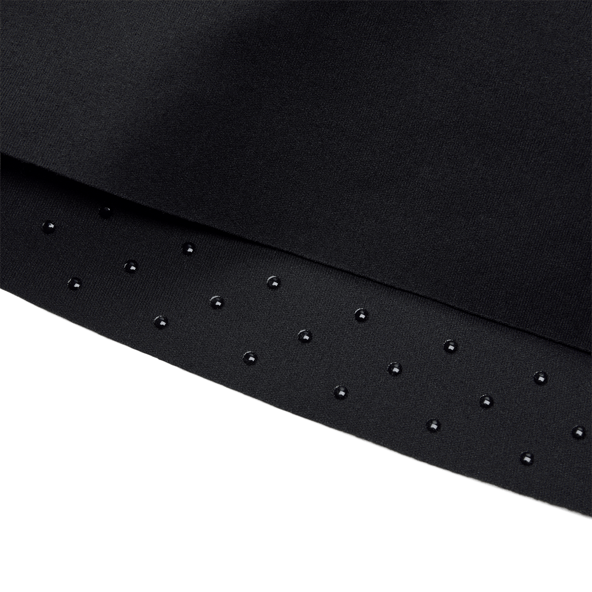 Black High-Rise Drive Short 4" Macro Fabric Detail Angle.