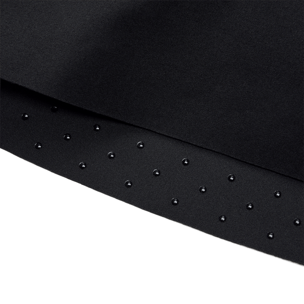 Black High-Rise Drive Short 4" Macro Fabric Detail Angle.