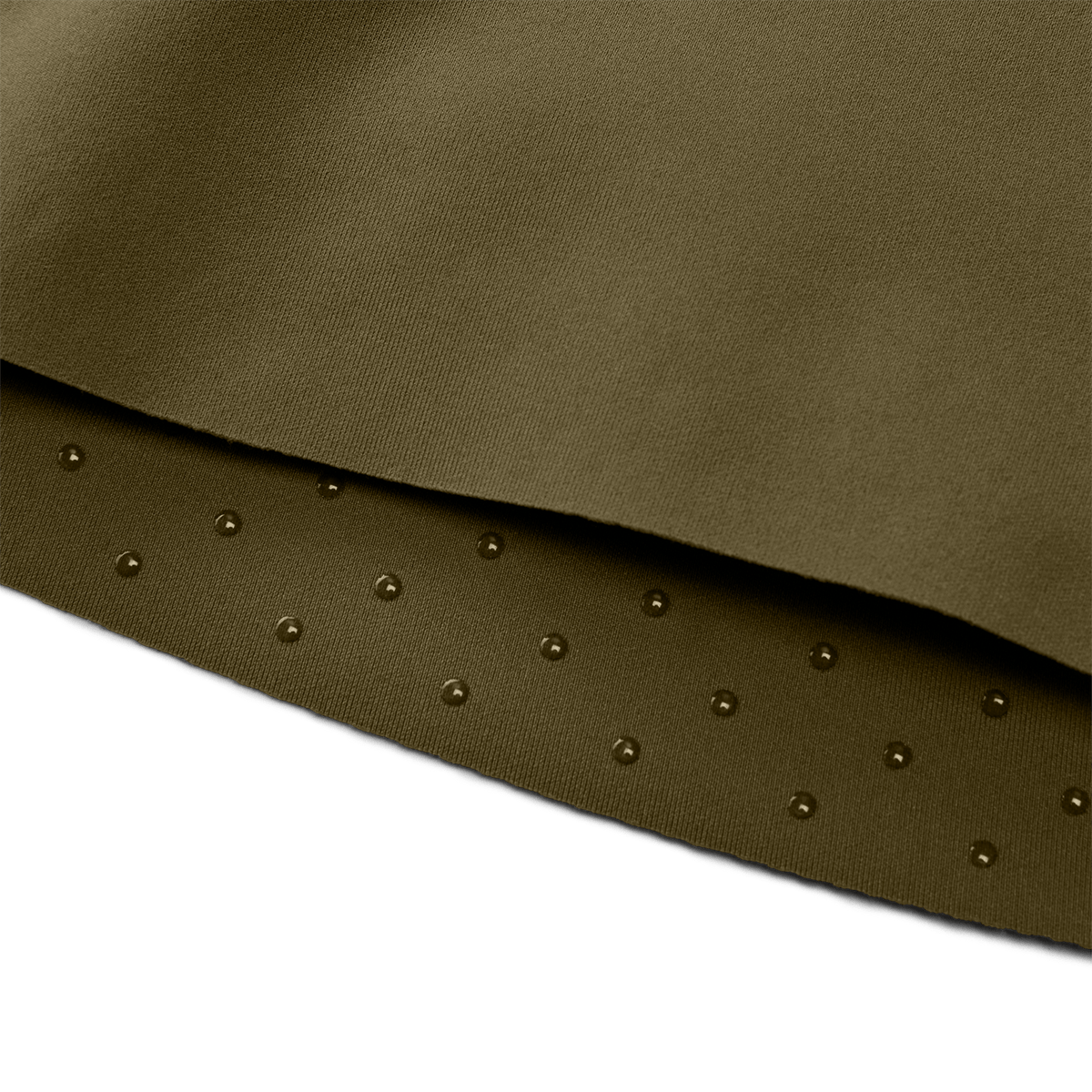 Tactical Green High-Rise Drive Short 4" Macro Fabric Detail Angle.