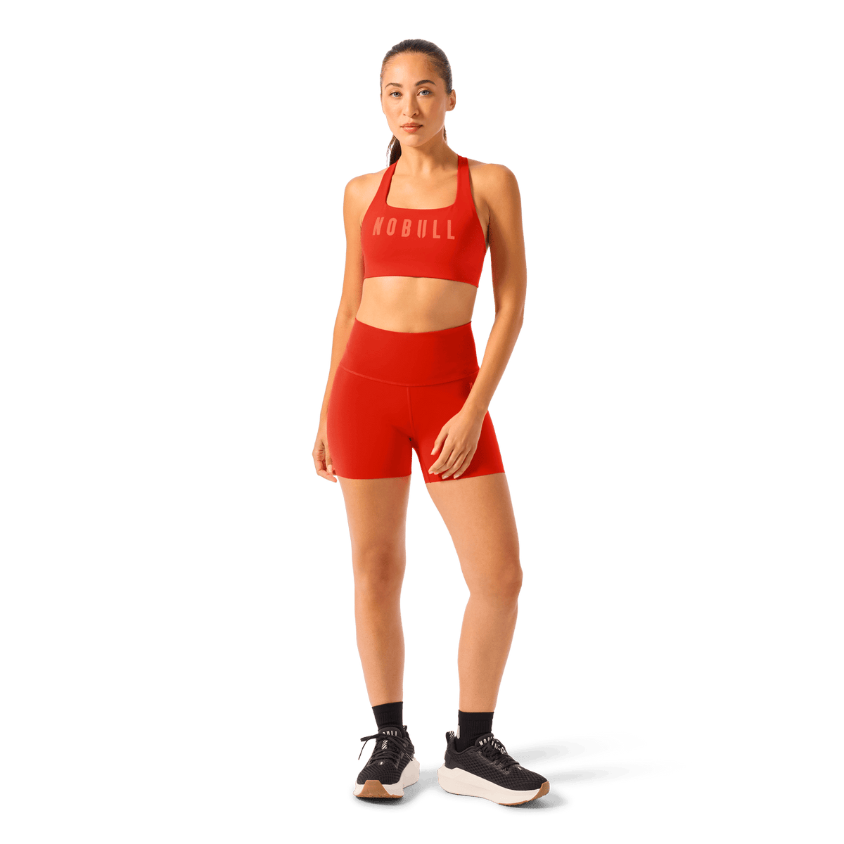 Women's Cayenne High-Rise Drive Short 4" Front Full Body Angle.