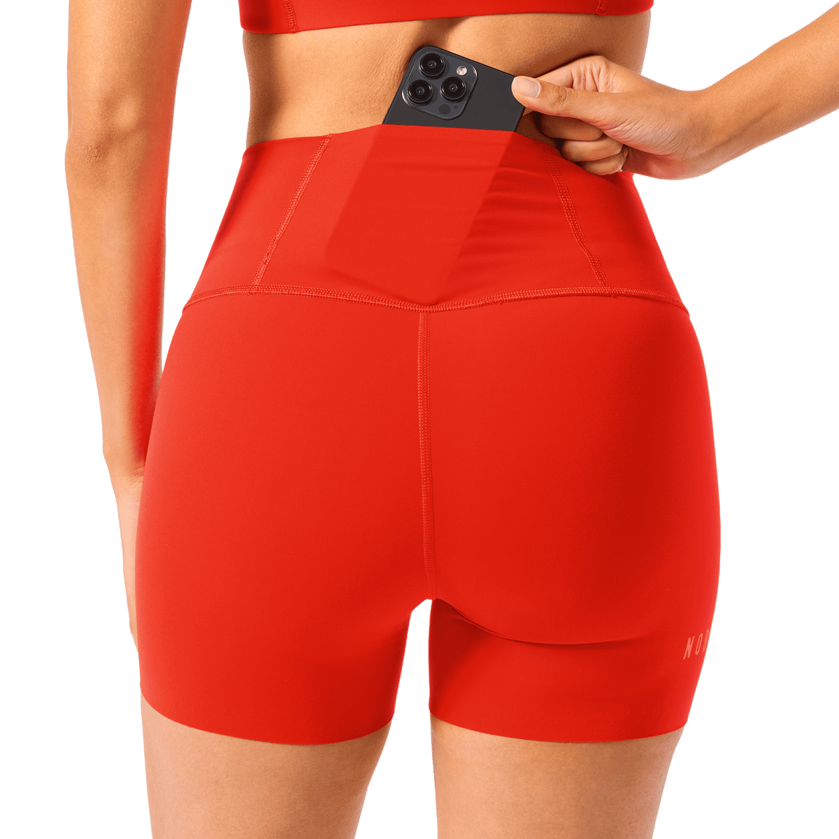 Women's Cayenne High-Rise Drive Short 4" Back Detail Angle.