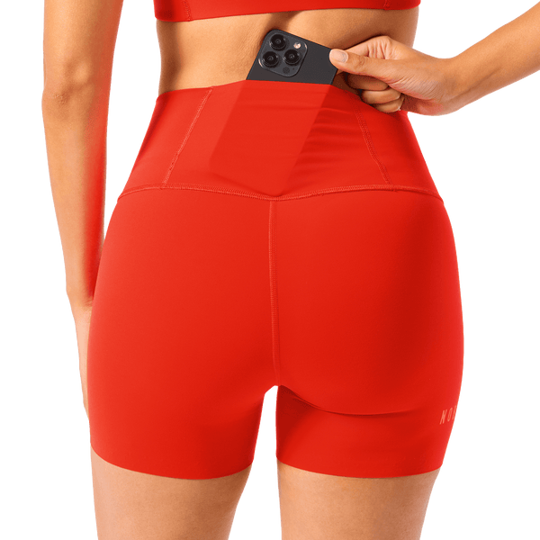 Women's Cayenne High-Rise Drive Short 4" Back Detail Angle.
