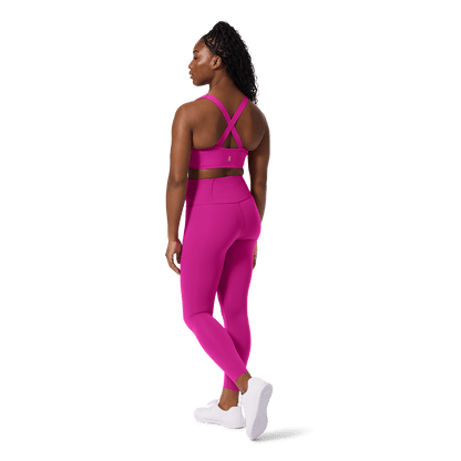 Women's Vivid Fuchsia High-Rise Drive Tight 25" Back Full Body Angle.