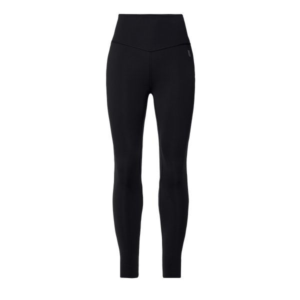 Women's Black High-Rise Drive Tight 25" Front Silhouette Angle.