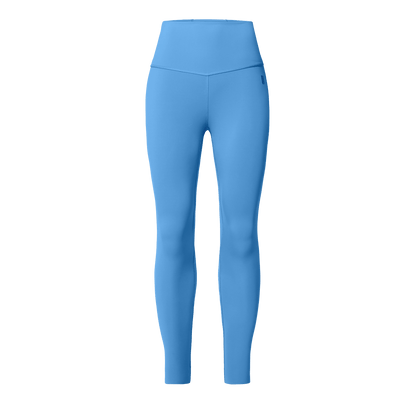 Women's Light Blue High-Rise Drive Tight 25" Front Silhouette Angle.