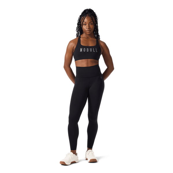 Women's Black High-Rise Drive Tight 28" Front Full Body Angle.