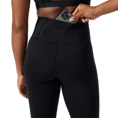 Women's Black High-Rise Drive Tight 28" Back Pocket Detail Angle.