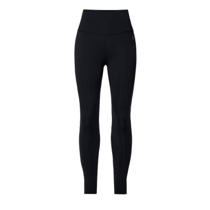 Women's Black High-Rise Drive Tight 28" Front Silhouette Angle.