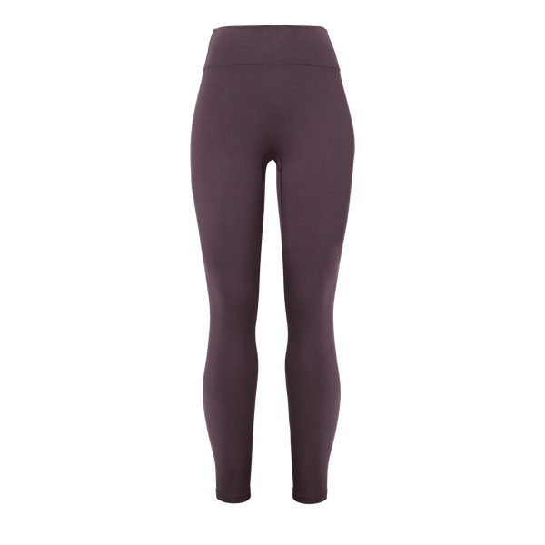 Women's Black Plum Matte Tight 28" Silhouette Front Angle.