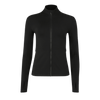 Women's Matte Zip-Up Jacket Black