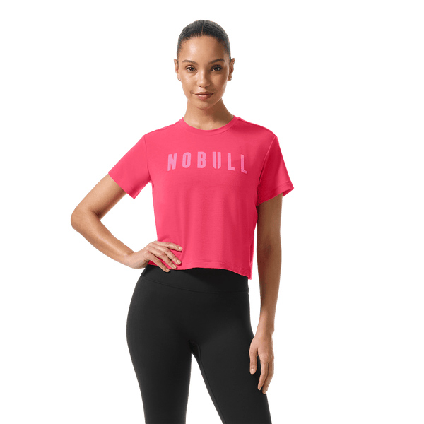 Women's Punch NOBULL Boxy Tee Front On Body Angle.