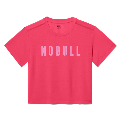 Women's Punch NOBULL Boxy Tee Flat Lay Angle.