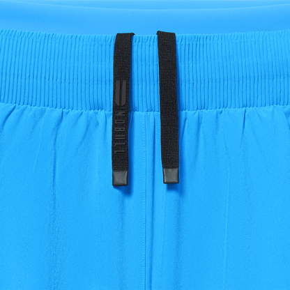 Women's Light Blue Drive 2-in-1 Short 3" Drawstring Detail Angle.