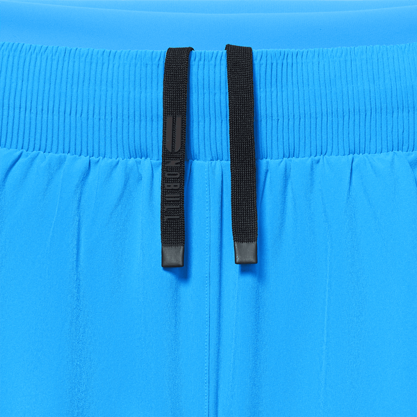 Women's Light Blue Drive 2-in-1 Short 3" Drawstring Detail Angle.