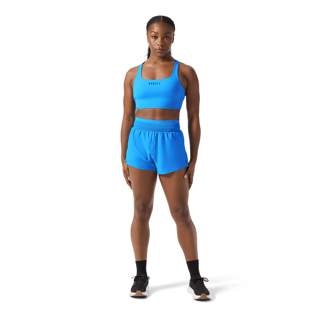 Women's Light Blue Drive 2-in-1 Short 3" Front Full Body Angle.