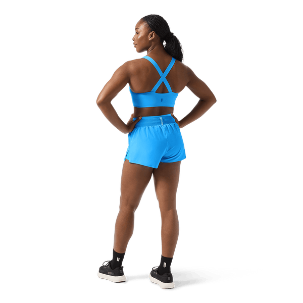 Women's Light Blue Drive 2-in-1 Short 3" Back Full Body Angle.