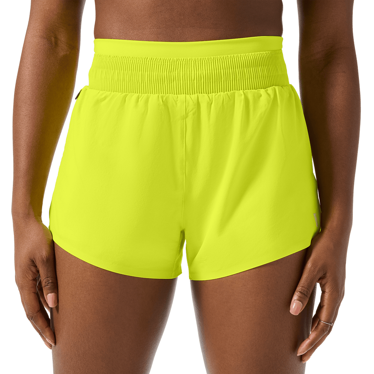 Women's Zest Drive 2-in-1 Short 3" Front Lower Body Angle.