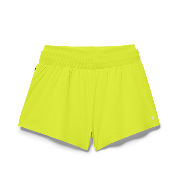 Women's Zest Drive 2-in-1 Short 3" Flat Lay Angle.
