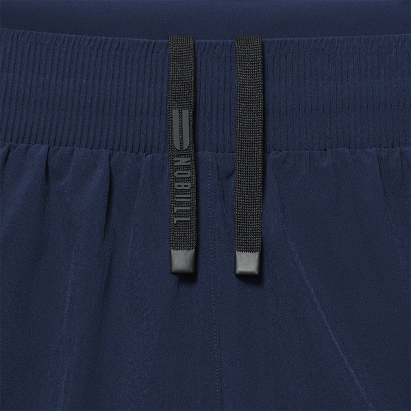 Women's Night Navy Drive 2-in-1 Short 3" Drawstring Detail Angle.