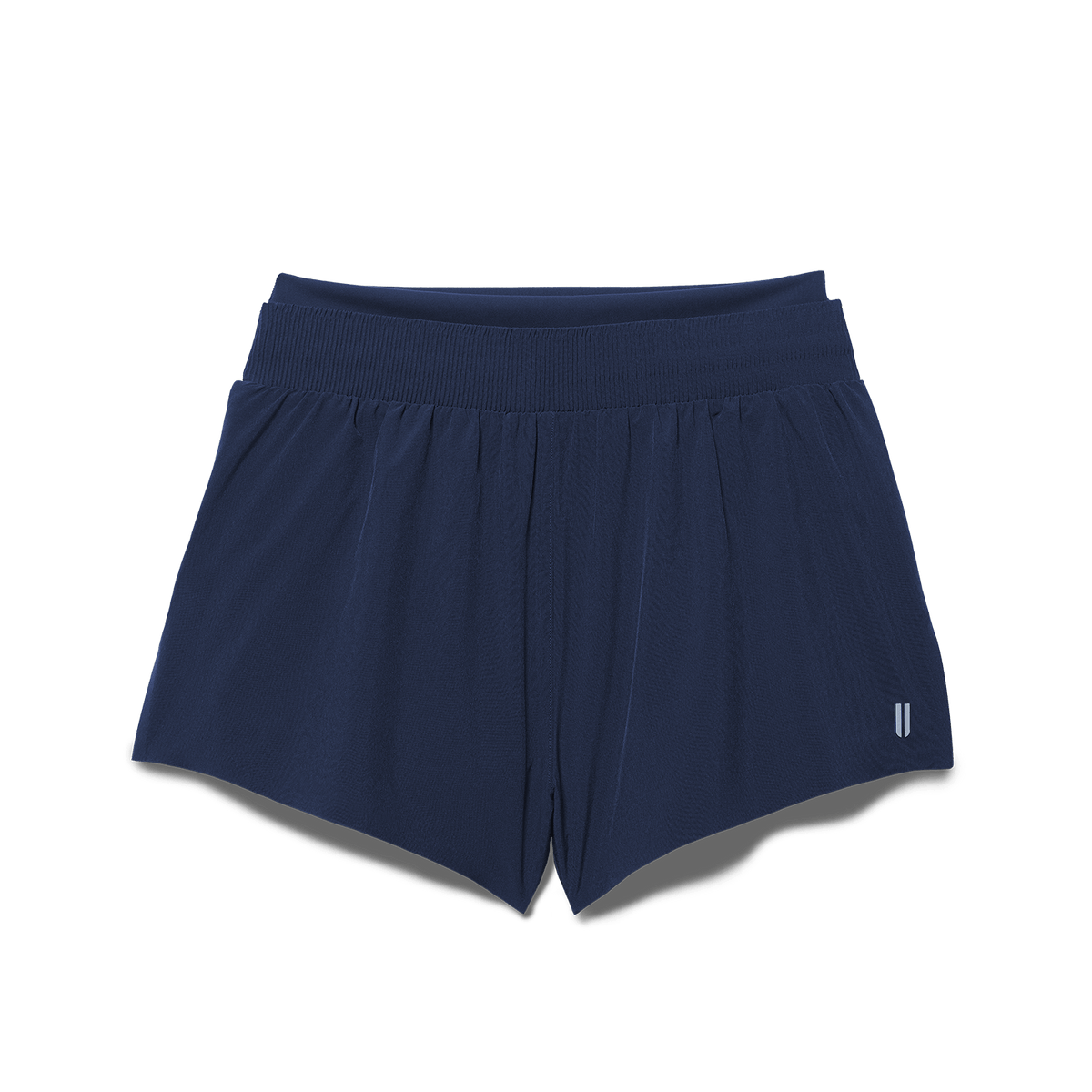 Women's Night Navy Drive 2-in-1 Short 3" Flat Lay Angle.