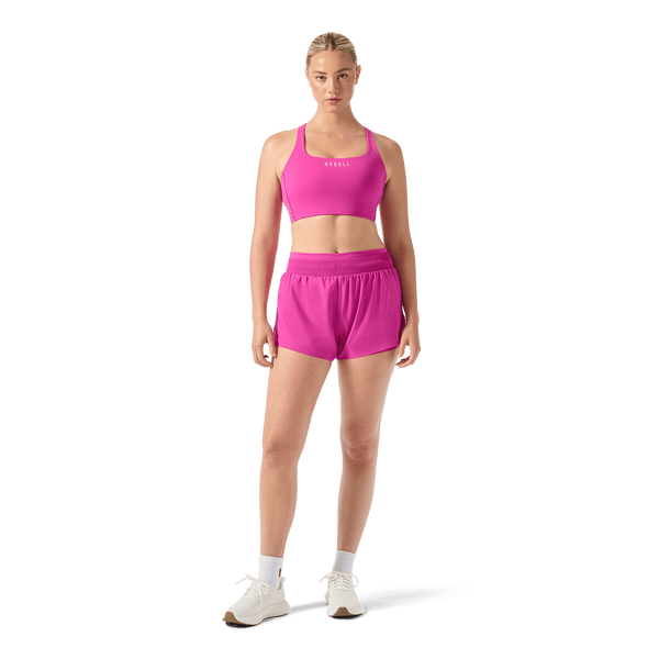 Women's Vivid Fuchsia Drive 2-in-1 Short 3" Front Full Body Angle.