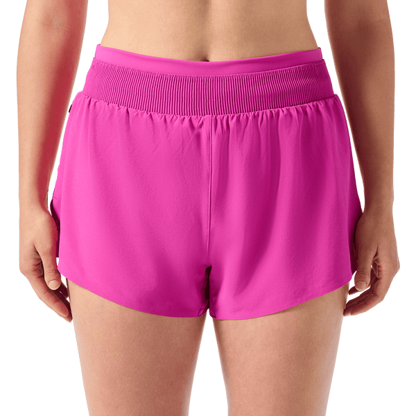 Women's Vivid Fuchsia Drive 2-in-1 Short 3" Front Lower Body Angle.