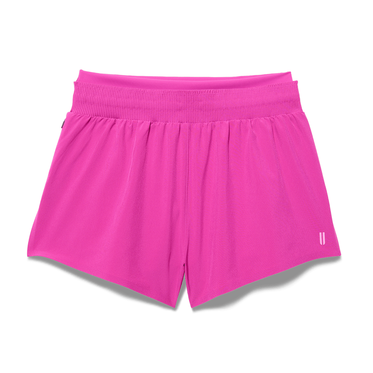 Women's Vivid Fuchsia Drive 2-in-1 Short 3" Flat Lay Angle.
