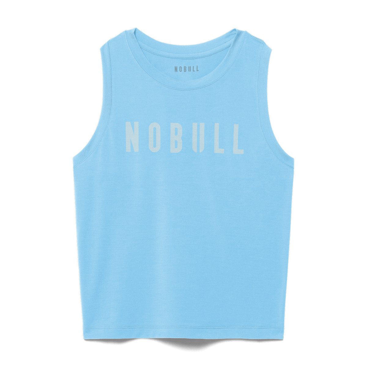 Women's Alaskan Blue Fitted Tank Flat Lay Angle.