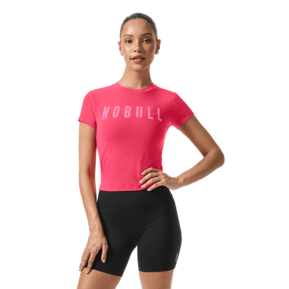 Women's Punch NOBULL Fitted Tee Front On Body Angle.