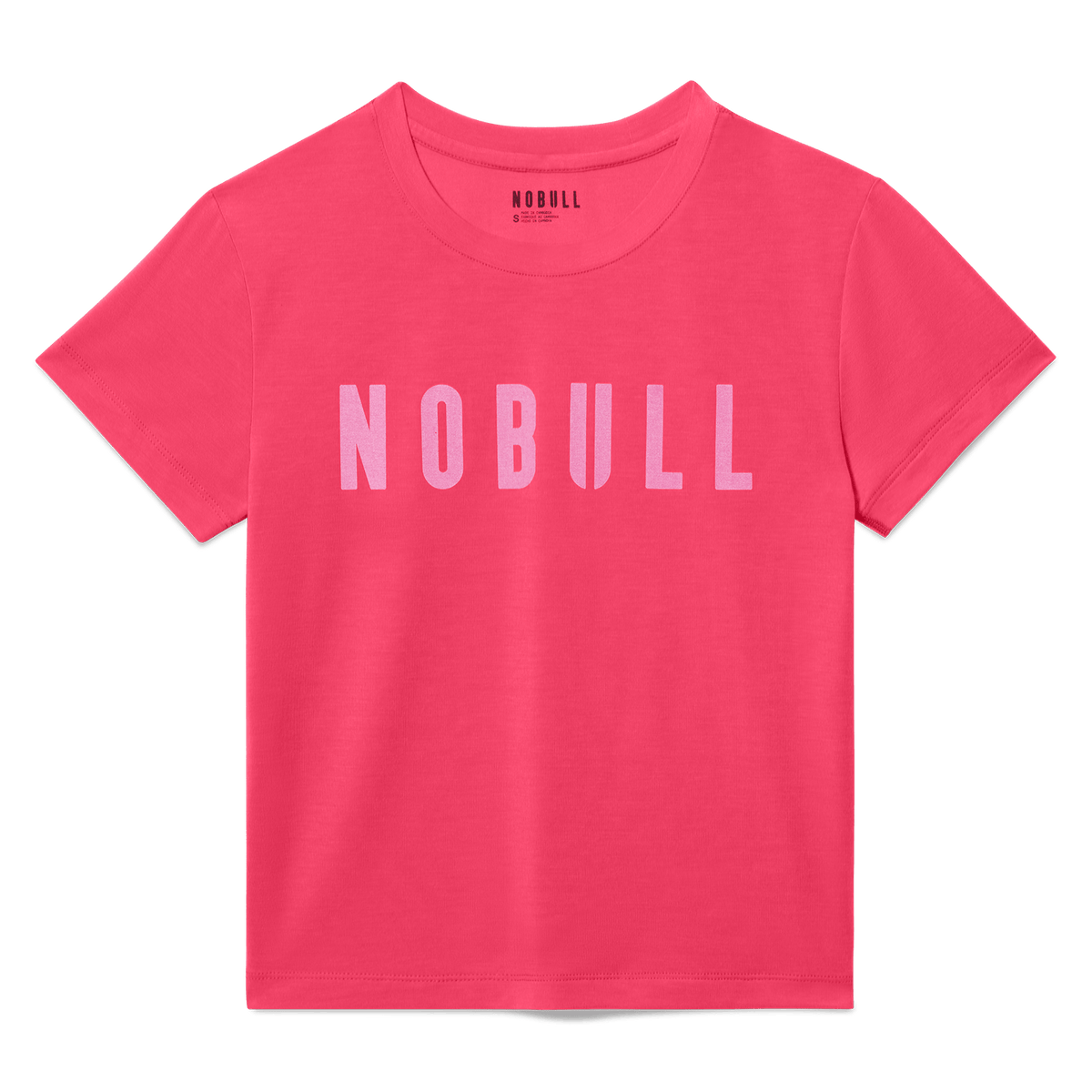 Women's Punch NOBULL Fitted Tee Flat Lay Angle.