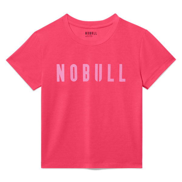 Women's Punch NOBULL Fitted Tee Flat Lay Angle.