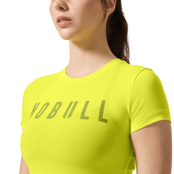Women's Zest NOBULL Fitted Tee Front Detail Angle.