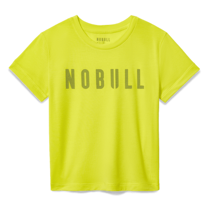 Women's Zest NOBULL Fitted Tee Flat Lay Angle.