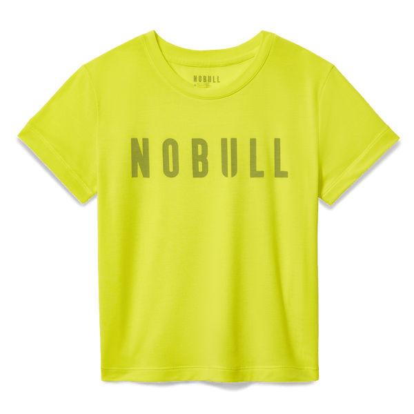 Women's Zest NOBULL Fitted Tee Flat Lay Angle.