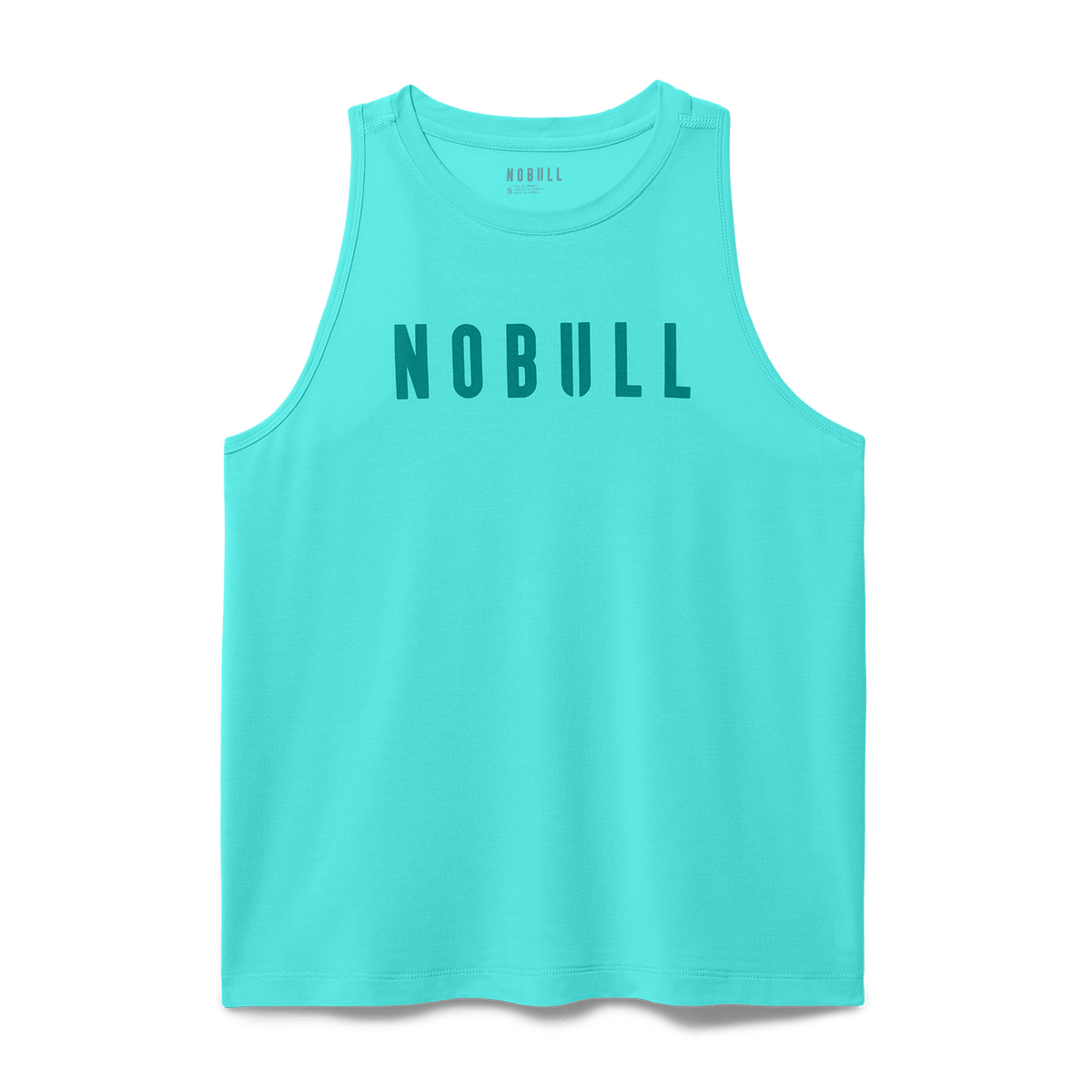 Women's Aqua Wash NOBULL High-Neck Tank Flat Lay Angle.