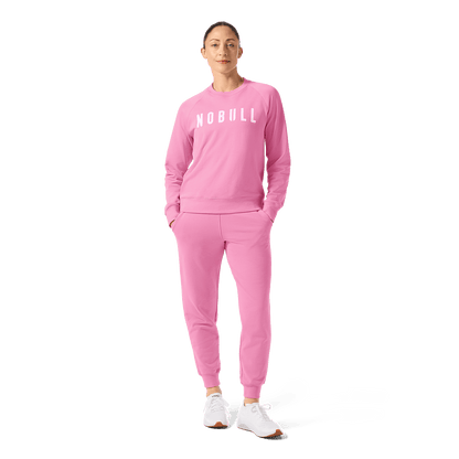 Women's Soft Pink NOBULL Jogger Front Full Body Angle.
