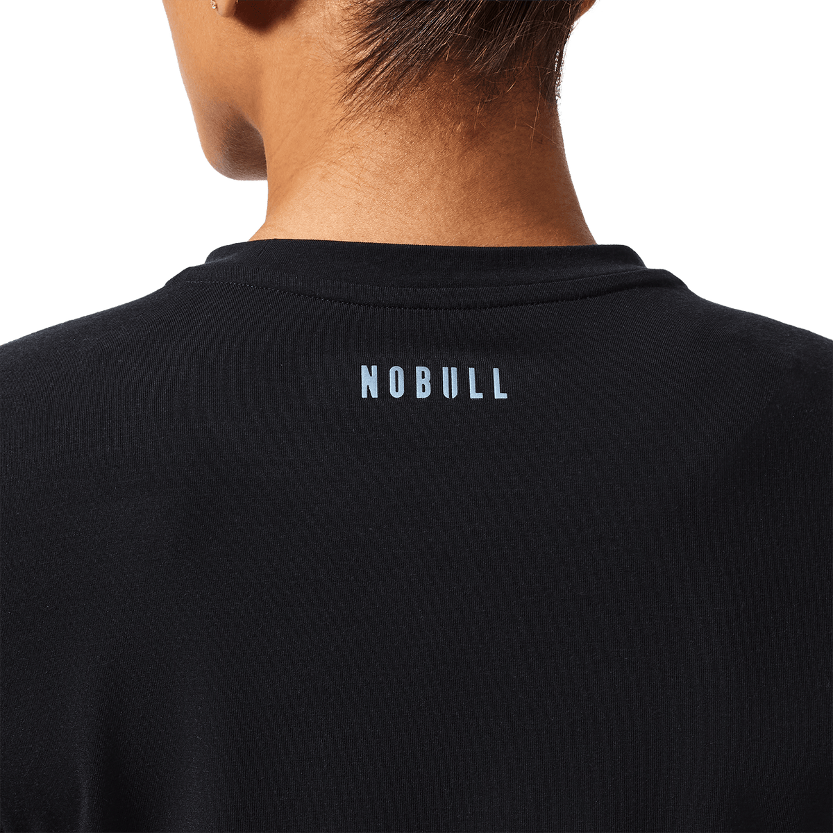 Women's Black NOBULL U Boxy Tee Back Detail Angle.