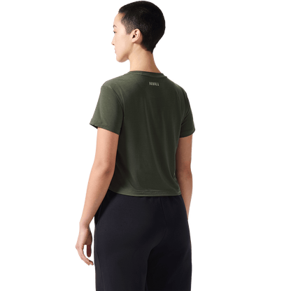 Women's Dark Army NOBULL U Boxy Tee Back Angle.