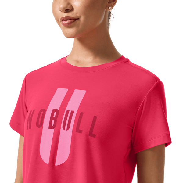 Women's Punch NOBULL U Boxy Tee Front Detail Angle.