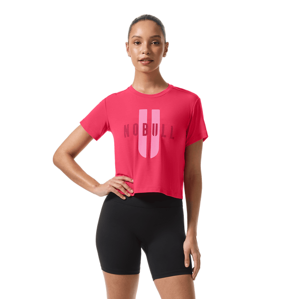 Women's Punch NOBULL U Boxy Tee Front On Body Angle.