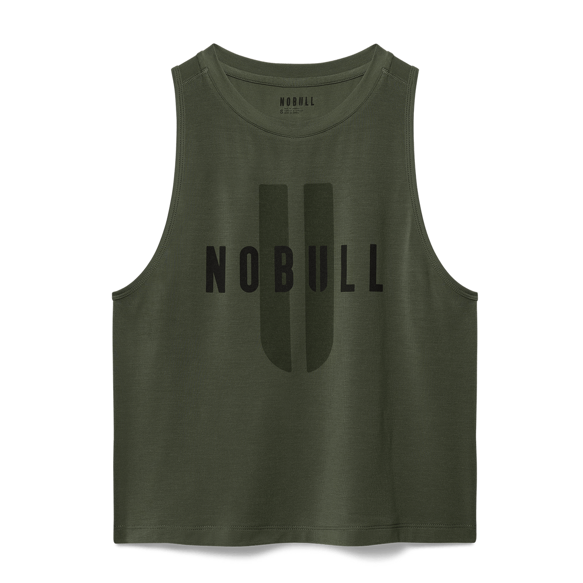 Women's Dark Army NOBULL U Muscle Tank Flat Lay Angle.