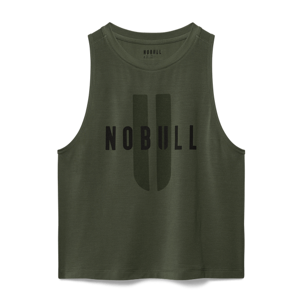 Women's Dark Army NOBULL U Muscle Tank Flat Lay Angle.