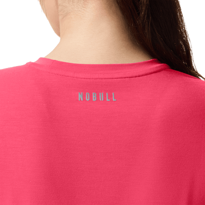Women's Punch U Boxy Tee Back Detail On Body Angle.