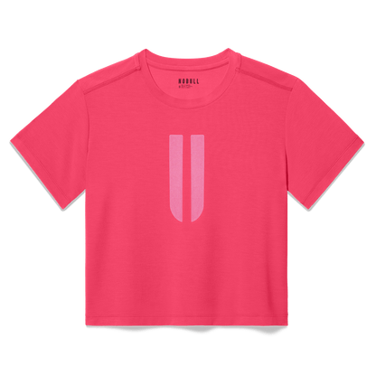 Women's Punch U Boxy Tee Flat Lay Angle.