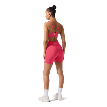 Women's Punch U High-Rise Matte Short 6" Back Full Body Angle.